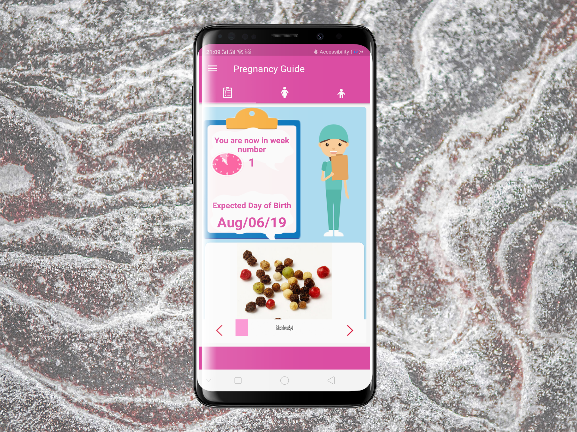 Pregnancy Week by Week mobile app by Appcoder