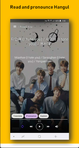 Korean BTS card app by Appcoder